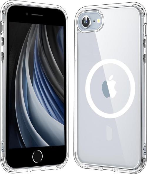 iPhone 7-8-SE 2020-SE 2022 Uyumlu Kamera Korumalı Magsafe Wireless Şarj Özellikli Şeffaf Silikon Kılıf