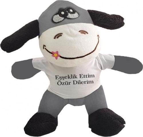 Büro Ev Ofis Hediyesi için Eşeklik Ettim Tişörtlü Peluş Eşek