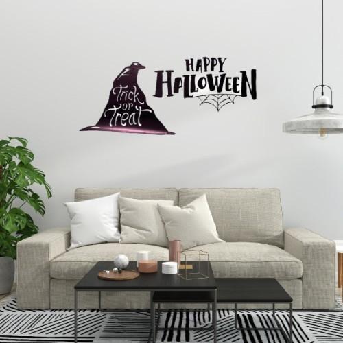 Büro Ev Ofis Dekoru için Happy Halloween Temalı Duvar Stickerı