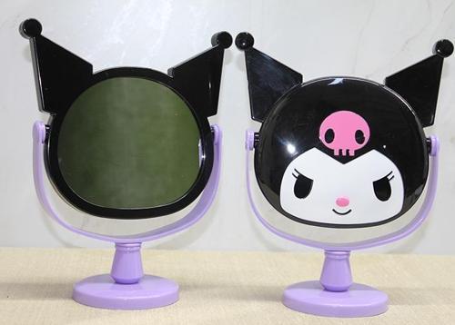 Büro Ev Ofis Kişisel Makyaj Bakımı için Tekli Siyah Masaüstü Ayna