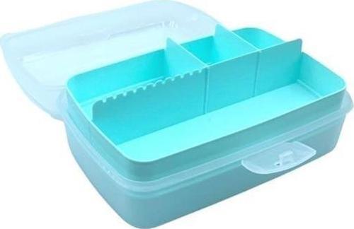 Büro Ev Ofis Düzeni için 12 Bölme Kapaklı Takı Toka Dikiş Kutusu