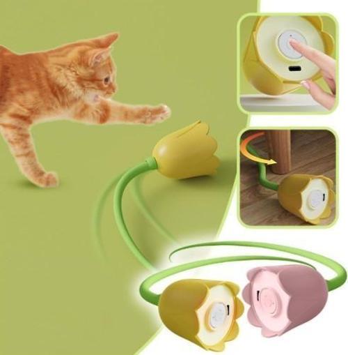 Büro Ev Ofis Evcil Pet Hayvanı için Hareketli Çiçek Kedi Oyuncağı