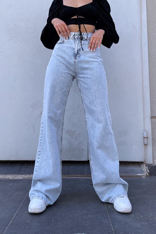 Cıqulata Bucha Jeans Long Length Yüksek Bel Straıght Fıt Jean Palazzo