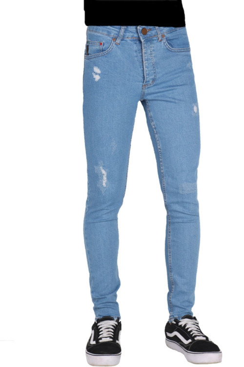 Erkek Denim Tren Giyim Pantolon Açık Mavi