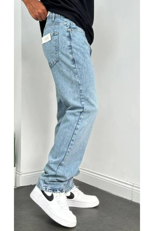Kaizer Denim Erkek Buzmavi Baggy