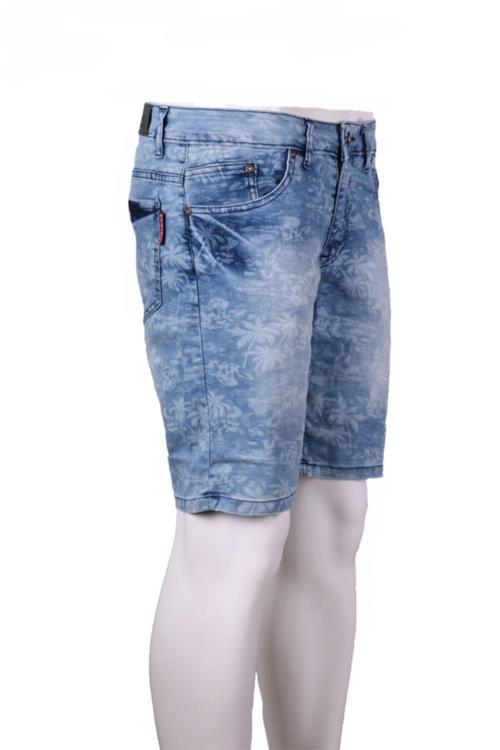 Erkek Mavi Denim Şort