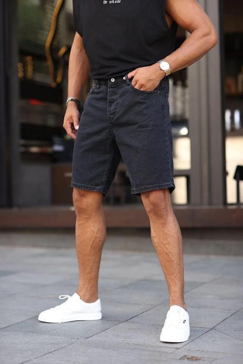 Erkek Siyah Baggy Şort