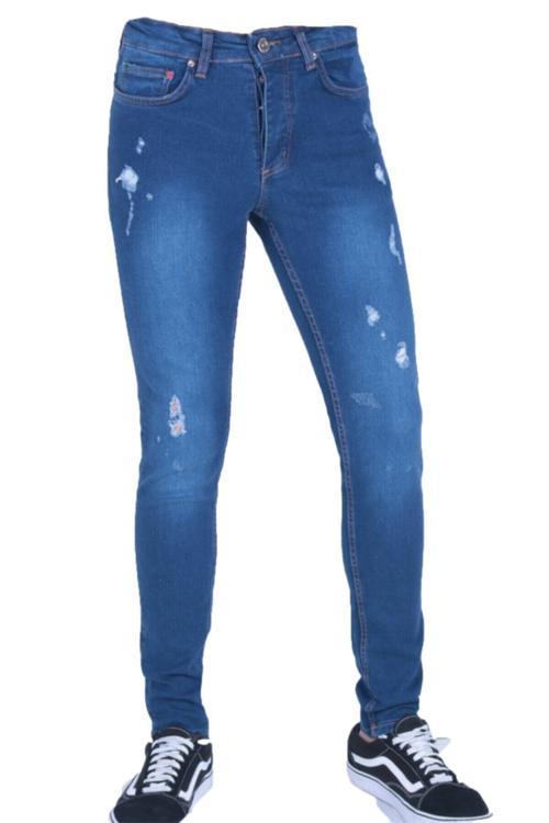 Demim Spor Giyim Lzr Işlmli Mavi
