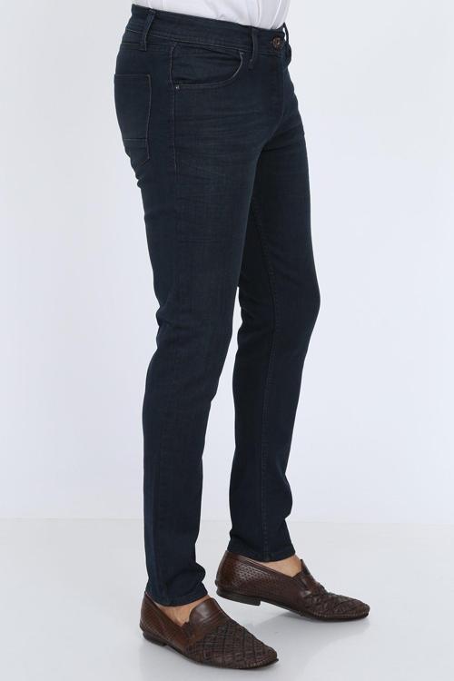Jeans Dar Kesim Slim Fit Erkek Kot Pantolon Lacivert