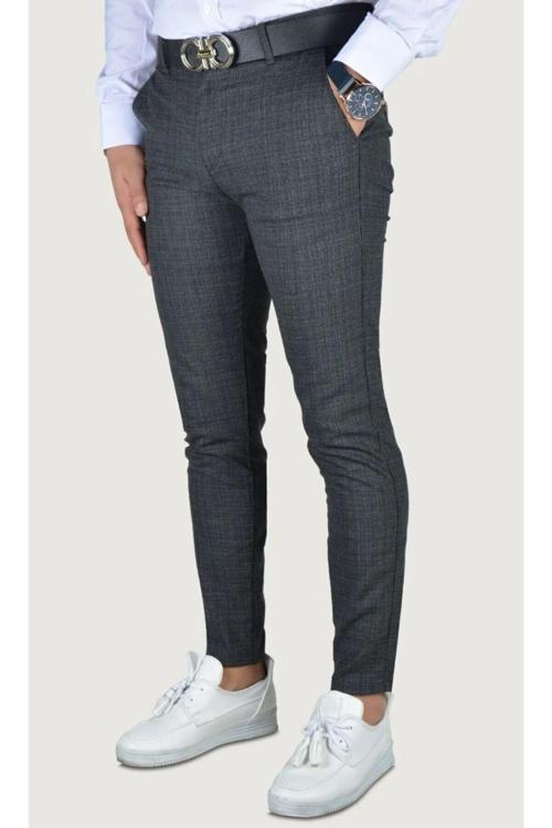 Man Erkek Slim Fit İtalyan Kesim Keten Pantolon