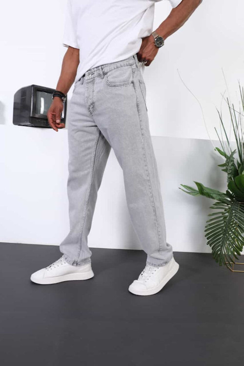 Baggy Rahat Gri Renk Kot Pantolon