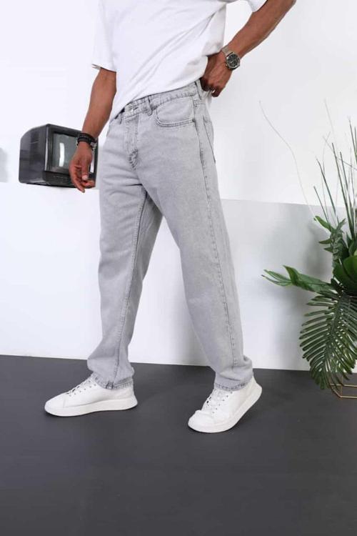 Baggy Rahat Gri Renk Kot Pantolon