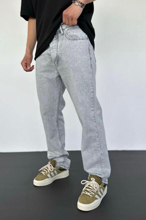 Baggy Bol Kalıp Gri Renk Kot Pantolon