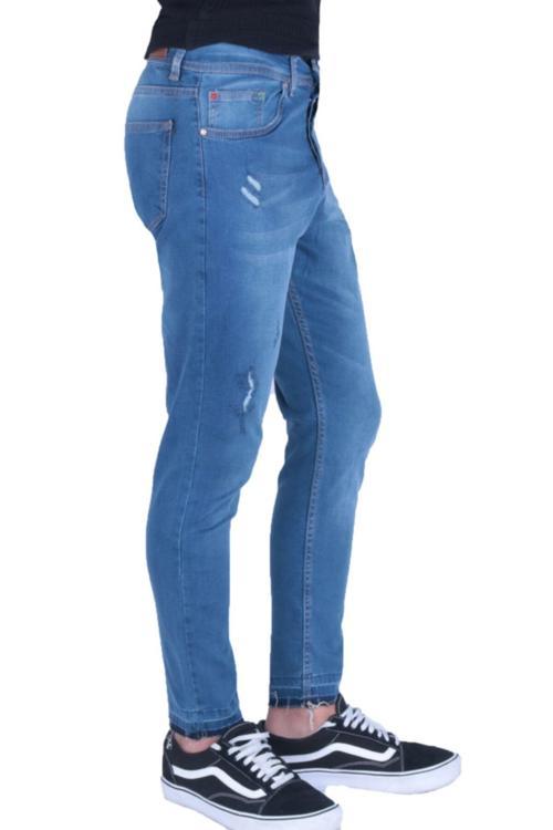 Erkek Denim Spor Giyim Lzrişlmli Mavi