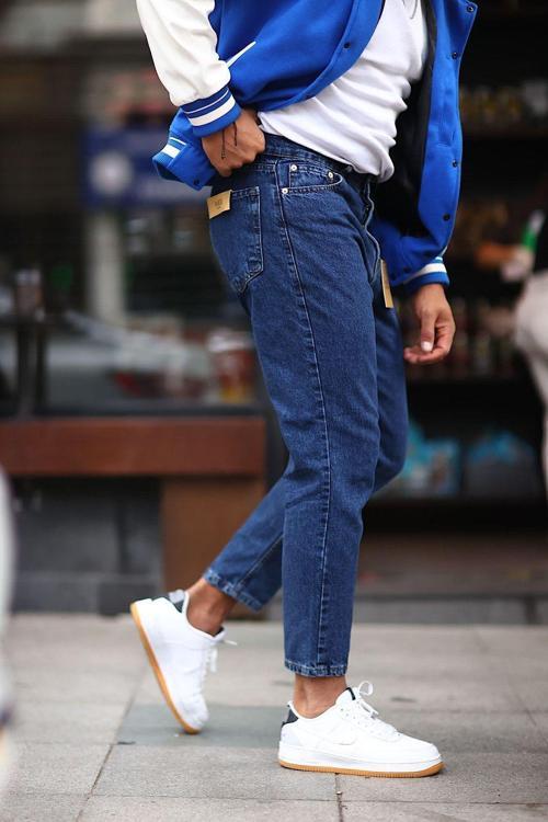 Lacivert Renk Rahat Kalıp Kot Pantolon