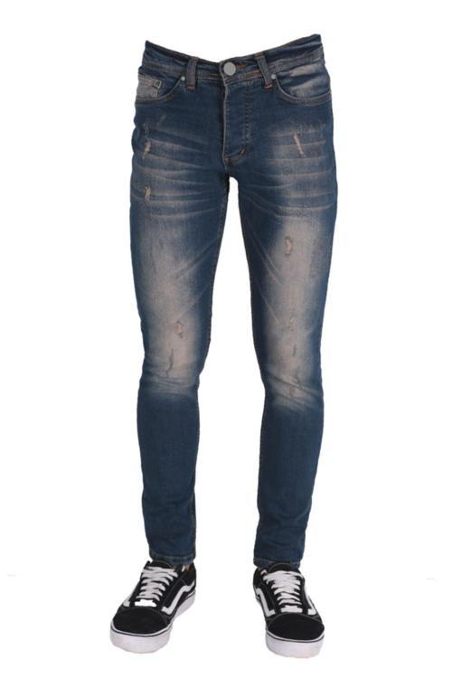 Erkek Denim Pantolon Tintli Lazerli Kot Giyim Trend