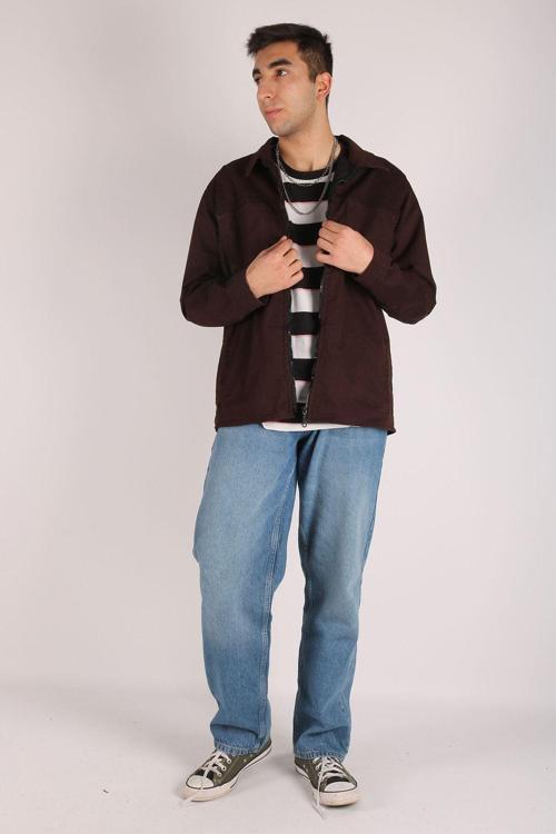 Erkek Oversize Kahverengi Ceket