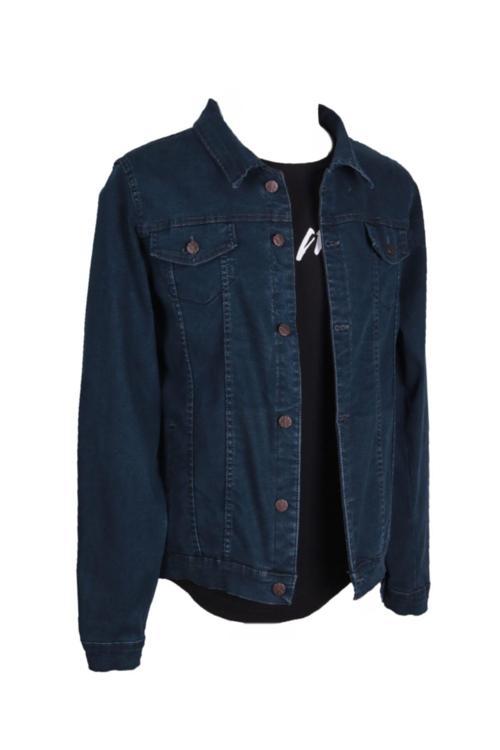 Erkek Denim Mont Kot Ceket Likralı Rahat