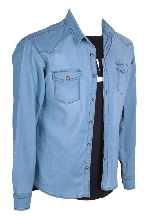 Erkek Spor Gömlek A. Mavi Trent