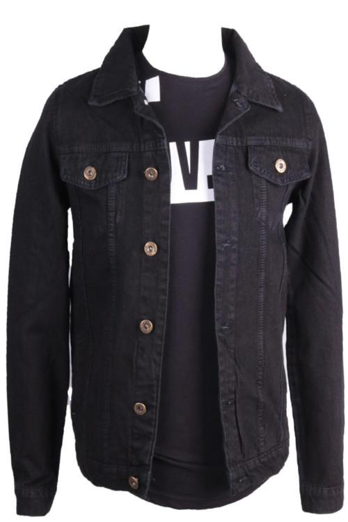 Erkek Siyah Denim Ceket