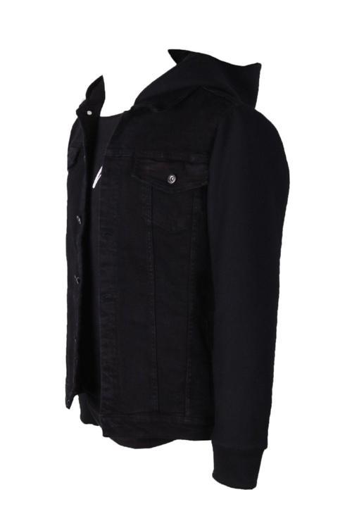 Erkek Mont Polar Kapüşonlu Kot Ceket