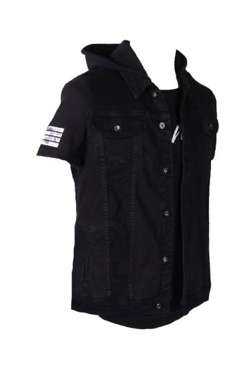 Vikings Jeans Erkek Denim Yelek ,Lazer Işlemli Kot