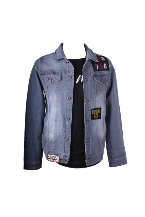Erkek Denim Mont Armalı Kot Ceket