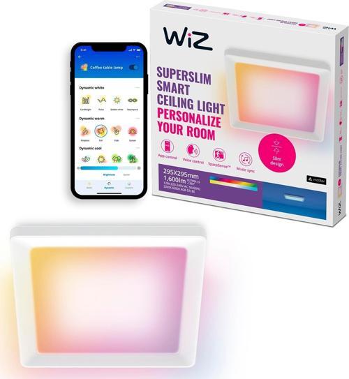 Beyaz Akıllı Sıva Üstü RGB Kare Panel Tavan Armatürü 12W