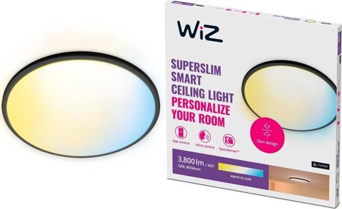 SuperSlim 32W Siyah Sıva Üstü RGB Akıllı LED Yuvarlak Panel Tavan Armatürü 55 cm çapında 3750 Lumen
