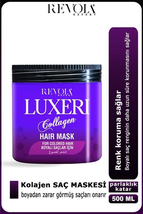 Luxeri Kolajen Saç Maskesi, Boyalı Saçları Onarır, Rengini Korur Ve Parlaklık Kazandırır Collagen