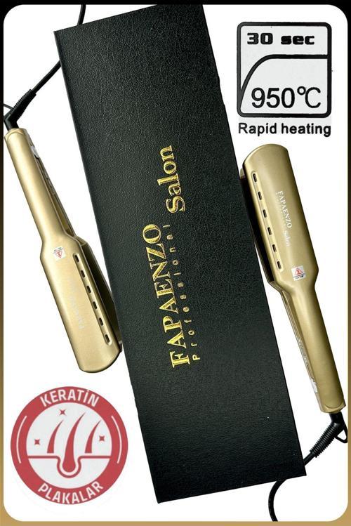 Fapaenzo Salon950°C Saç Düzleştirici Maşa Titanyum Dijital Ekran Keratin&Protein İthalatçı Garantili