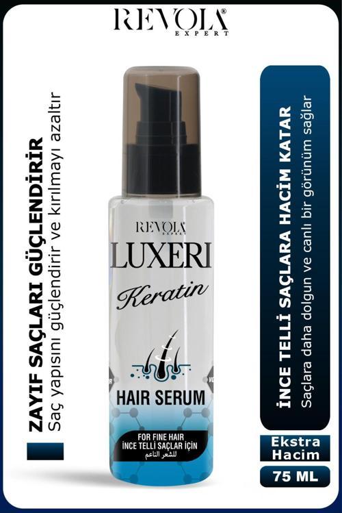 Luxeri Keratin Saç Serumu, İnce Telli Saçları Güçlendirir, Hacim Verir Ve Doğal Bir Görünüm Sağlar