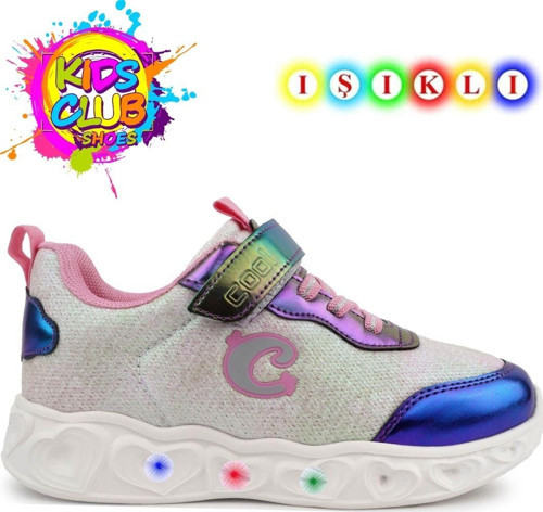Cool Yuki Işıklı Ortopedik Taban Kız Çocuk Spor Ayakkabı