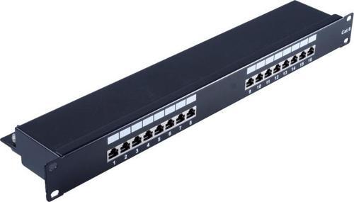 CAT6 Patchpanel 19 inç Kasada 16 Portlu