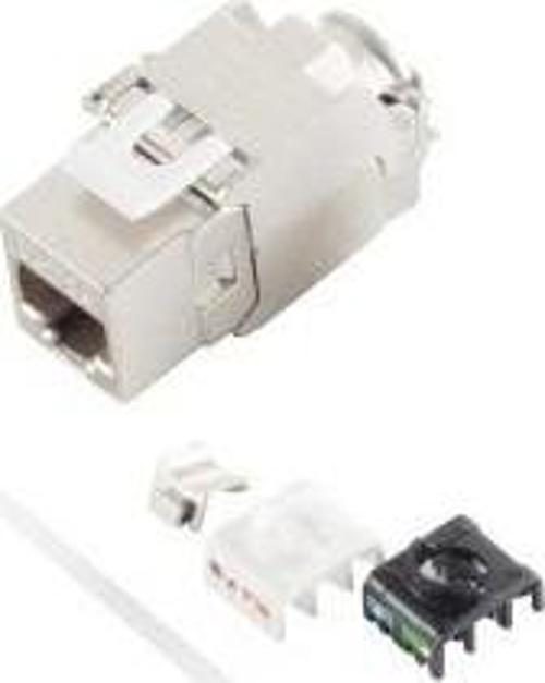 Rj-45 Keystone, Cat. 6A, 180°, Stp, Aletsiz Montaj Konnektörü
