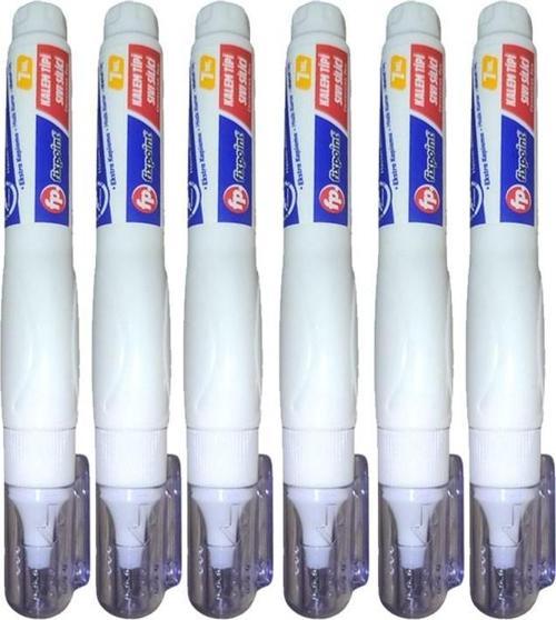 Kalem Daksil 6 Adet Fixpoint Sıvı Düzeltme Kalemi Tükenmez Pilot Kalem Mürekkep Kapatıcı Silici Örtücü Yazı Düzeltici