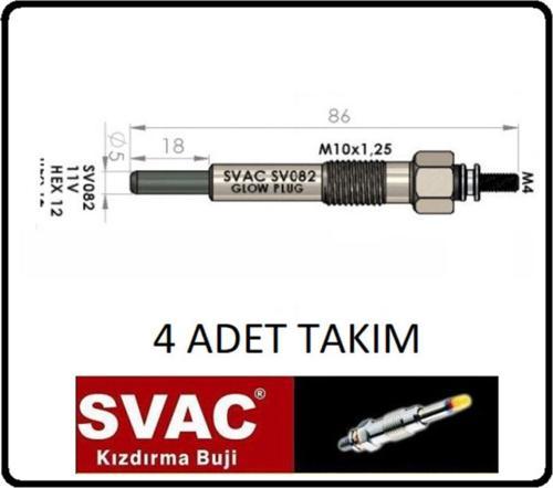 Kızdırma Bujisi Familia Astra Combo Corsa 1.5d 1.7d-sv082 4 Adet Oem No: 1214043
