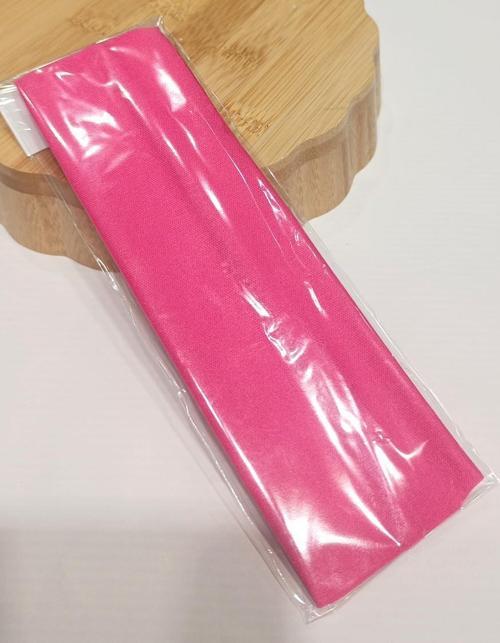 Pembe Lüks Sportif Elastik Saç Bandana