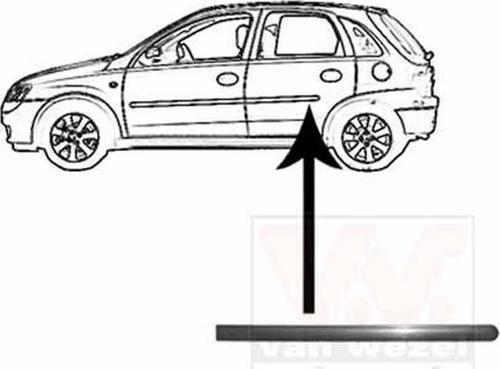 2000-2003 Opel Corsa C Arka Kapı Bandı Sol Siyah 5 Kapı (Adet) (Oem No:5171010)