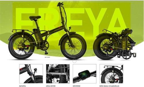 FREYA ELEKTRİKLİ KATLANIR BİSİKLET 420H HYD 20 JANT 7 VİTES SİYAH
