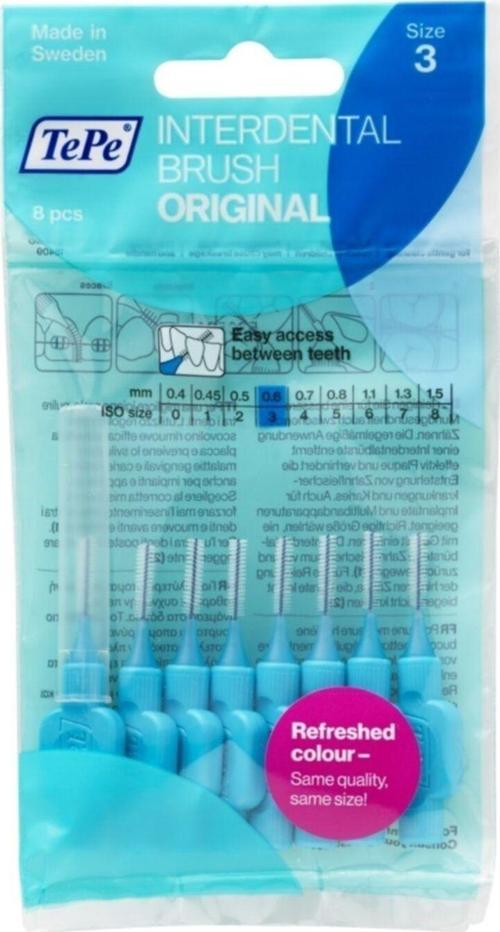 Interdental Brush Arayüz Fırçası Mavi 0.6 Mm 8 Li