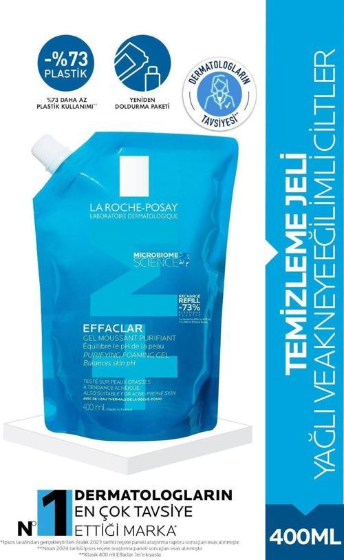Effaclar Yağlı Ciltler için Temizleme Jeli 400ml - Refill
