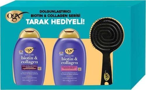Organix Biotin&Collagen Şampuan 385 ml+Saç Kremi 385 ml+Tarak Hediyeli 3'lü Set