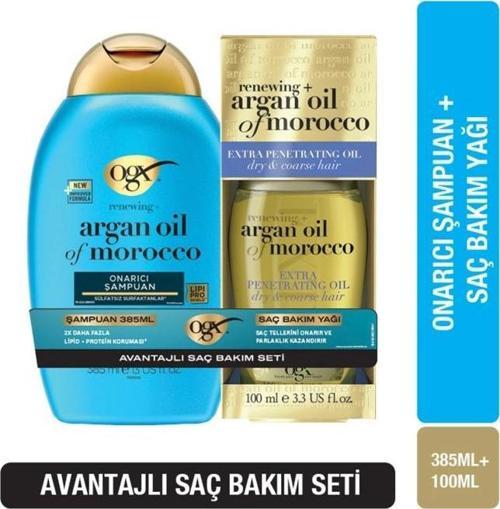 Organix Argan Oil of Morocco Şampuan 385 ml+Argan Saç Bakım Yağı 100 ml SET