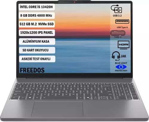 IdeaPad Slim 3 15IRH10 83K1004ETR i5-13420H 8 GB 512 GB SSD UHD Graphics 15.3" WUXGA Notebook
