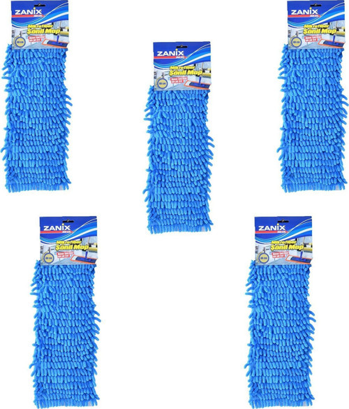 Mikrofiber Islak Kuru Nemli Makarna Şönil Palet Tablet Mop Yedeği - 40 Cm. - 5 Adet