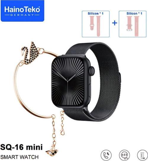 Haino Teko Germany Sq16 Mini Akıllı Saat, 3 Kordon 1 Adet Bileklik Hediyeli