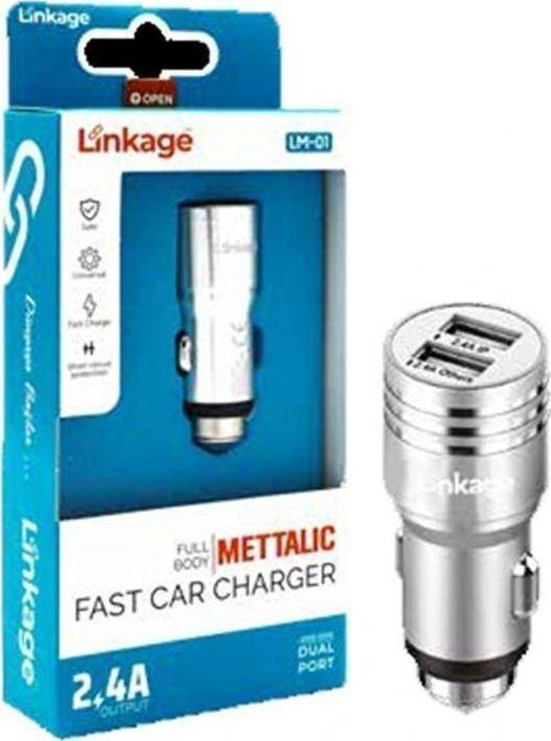 Lm-01 Metalik 2.4A 10W Araç Içi Hızlı Şarj Adaptörü