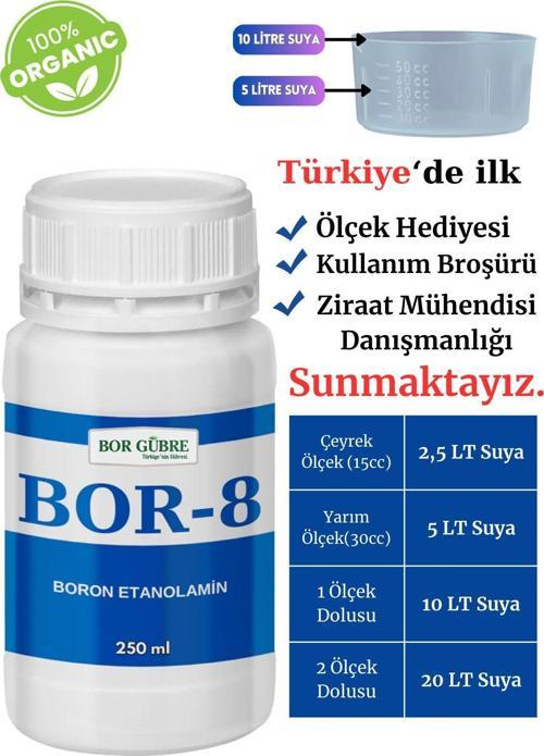 -8 Sıvı Gübre 250 Ml-Köklenme Ve Direnç Artışı Oluşturur. Ürün Kalitesi Ve Verimini Arttırır.