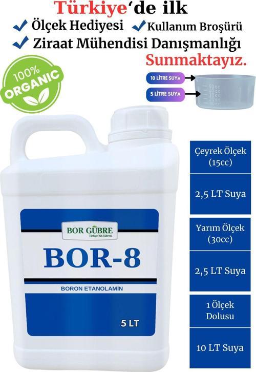 -8 Sıvı Gübre 5 Lt Köklenme Ve Direnç Artışı Oluşturur. Ürün Kalitesi Ve Verimini Arttırır.